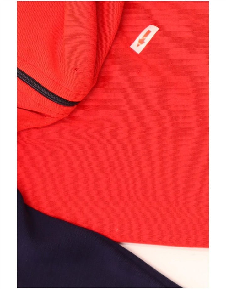 Vintage Mens Tracksuit Top Jacket Small Red Colourblock