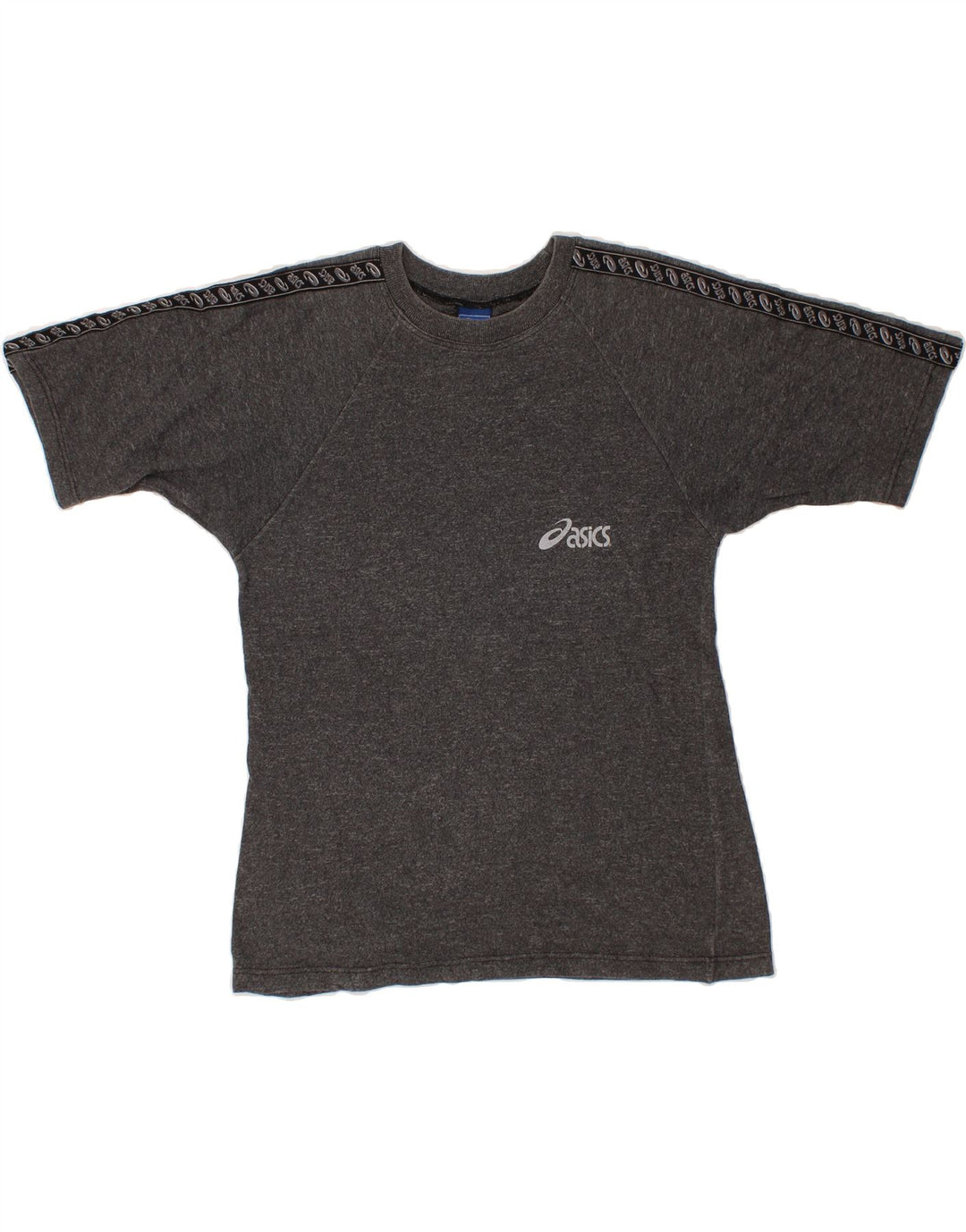 ASICS Womens T-Shirt Top Medium Grey Flecked Cotton Vintage Asics and Second-Hand Asics from Messina Hembry 
