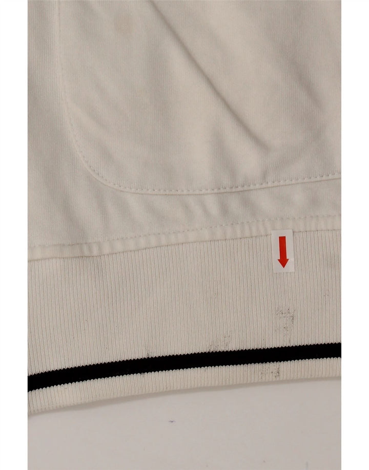 ADIDAS Womens Tracksuit Top Jacket UK 38/40 Medium White Cotton Vintage Adidas and Second-Hand Adidas from Messina Hembry 