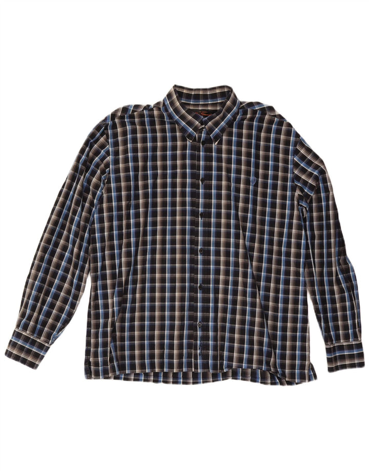 Ben Sherman Chemise Homme 2XL Coton à Carreaux Noir