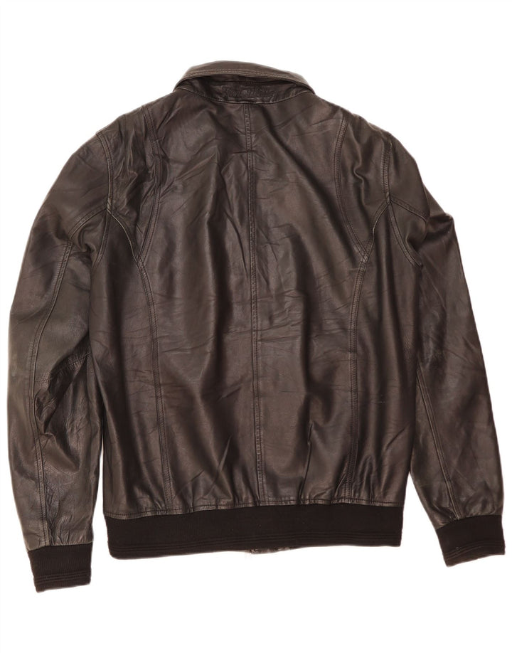 Fred Mello Veste en cuir pour femme UK 20 2XL Cuir noir