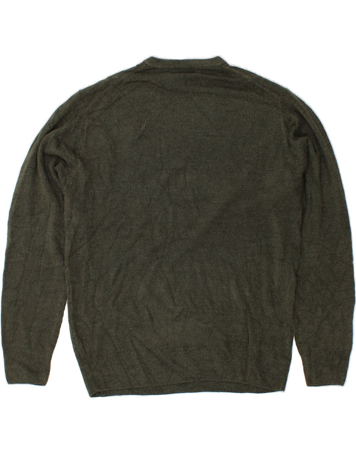 DOCKERS Mens V-Neck Jumper Sweater Large Green Acrylic Vintage Dockers and Second-Hand Dockers from Messina Hembry 
