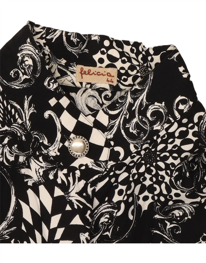 FELICIA Womens Oversized Shirt Blouse IT 44 Medium Black Paisley Vintage Felicia and Second-Hand Felicia from Messina Hembry 