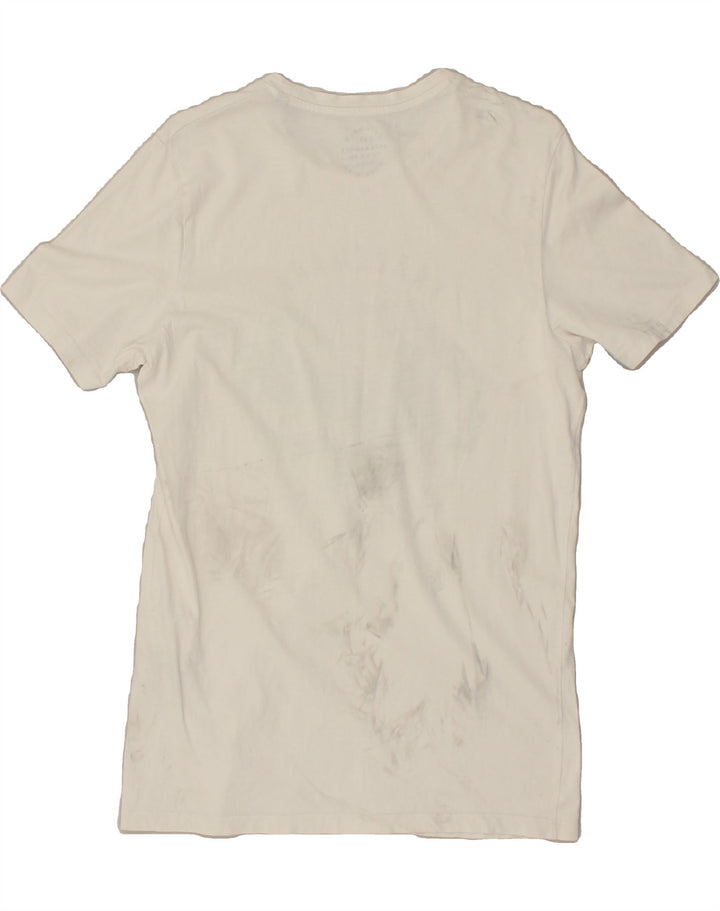 JACK & JONES Mens Graphic T-Shirt Top Medium White Cotton Vintage Jack & Jones and Second-Hand Jack & Jones from Messina Hembry 