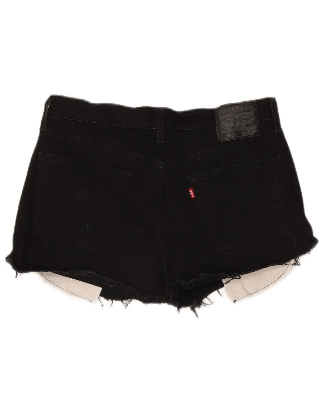 Pantaloncini di jeans Levi's 541 da donna W32 grandi in cotone nero
