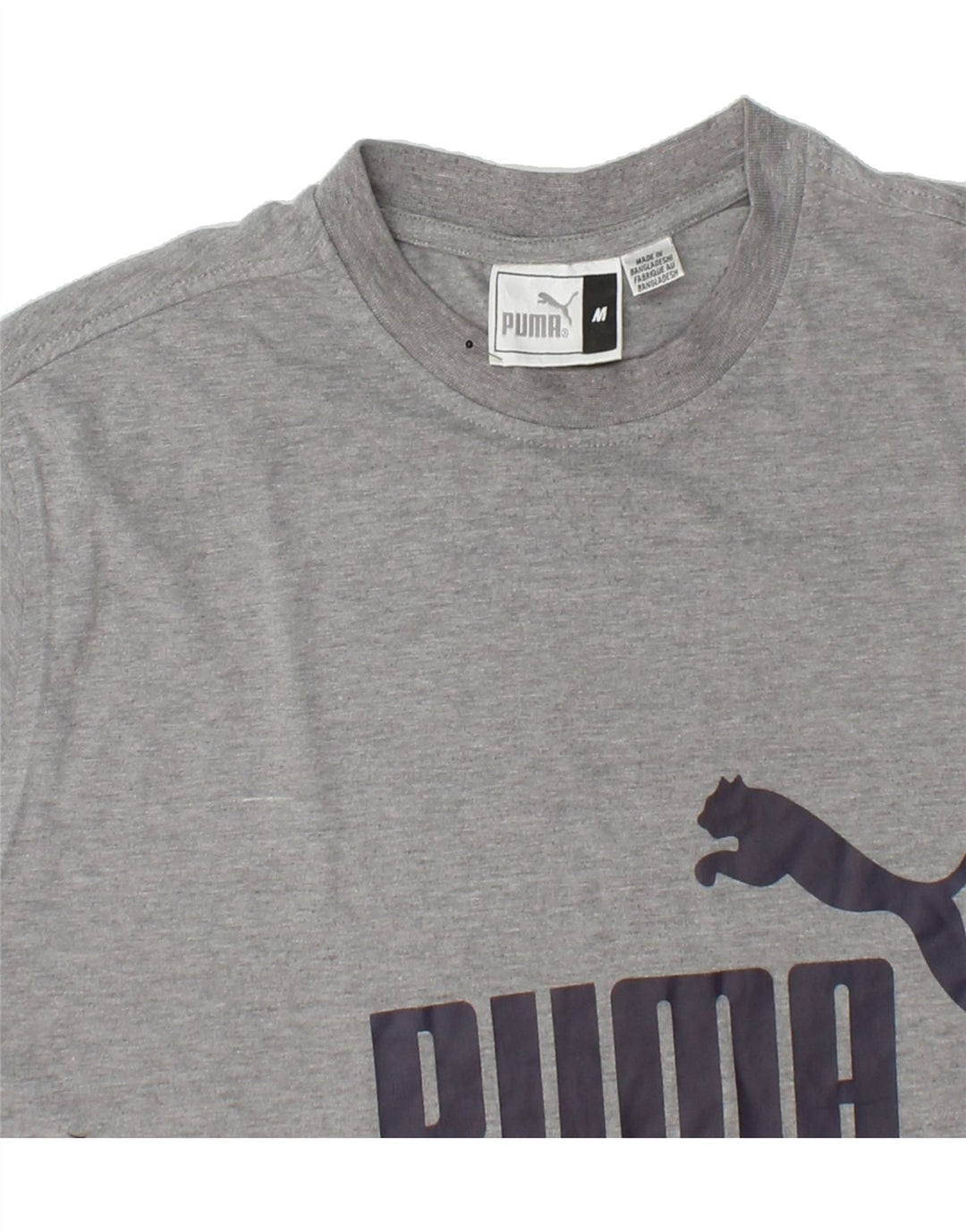 PUMA Mens Graphic T-Shirt Top Medium Grey Cotton Vintage Puma and Second-Hand Puma from Messina Hembry 