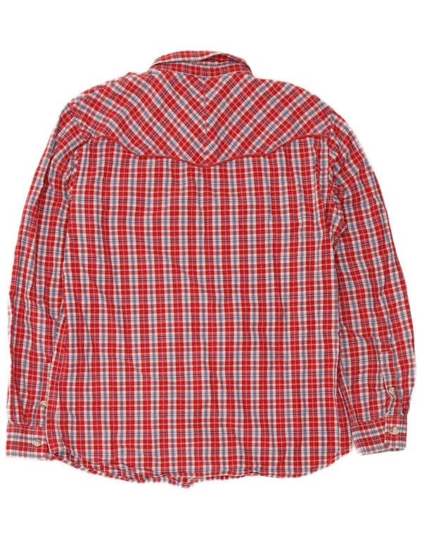 Wrangler Mens Regular Fit Shirt XL Red Check Cotton