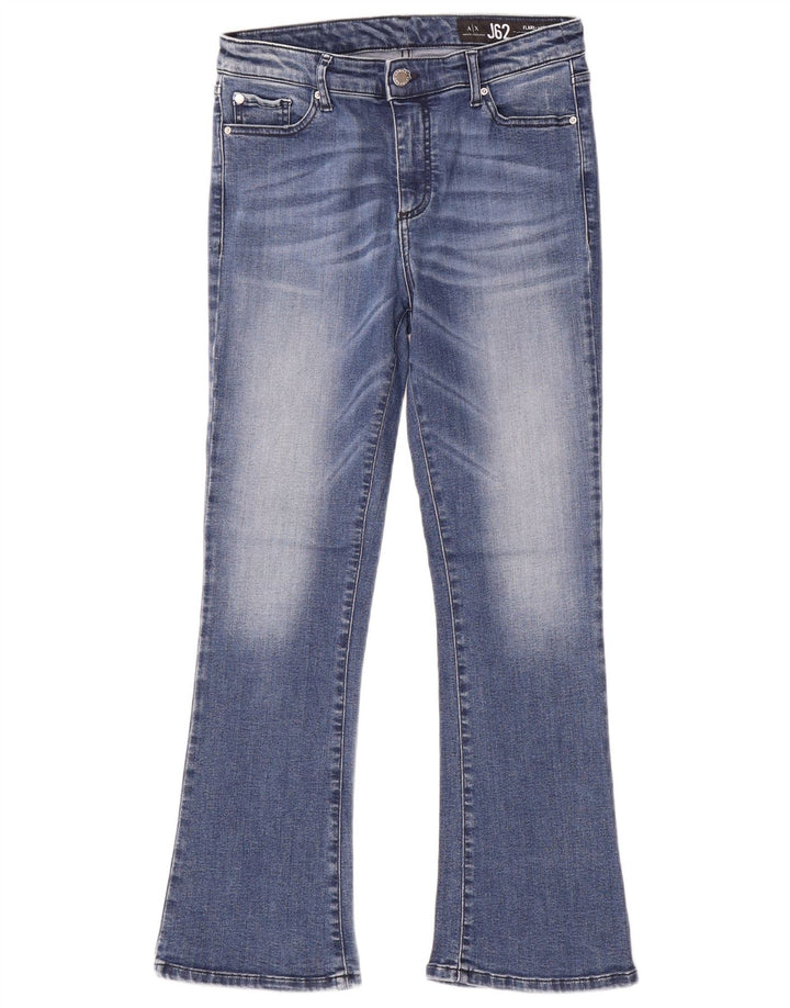 Armani Exchange Dame Capri Flared Jeans W30 L27 Blå Bomuld
