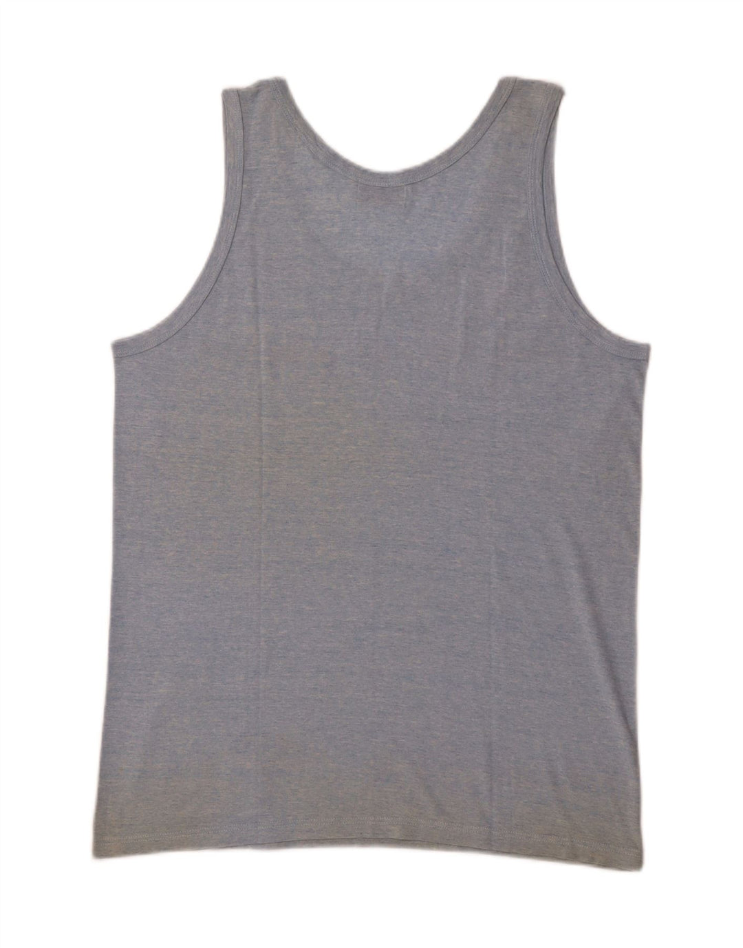 GYMNASIUM Mens Graphic Vest Top Medium Blue Cotton Vintage Gymnasium and Second-Hand Gymnasium from Messina Hembry 
