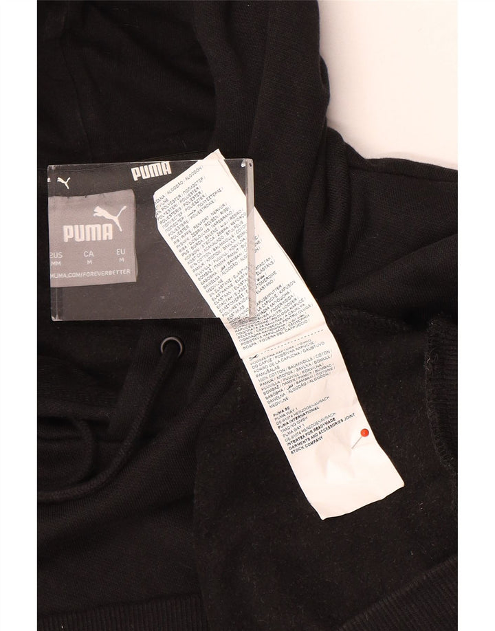 Puma Mens Hoodie Jumper Medium Black Cotton