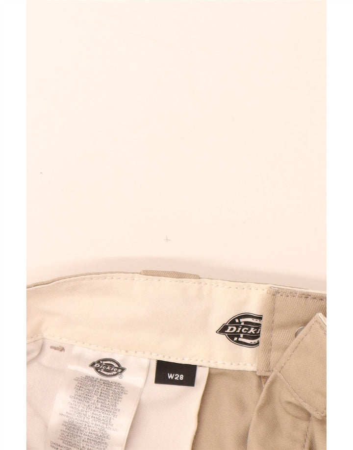 DICKIES Mens Straight Chino Trousers W28 L31 Beige Polyester