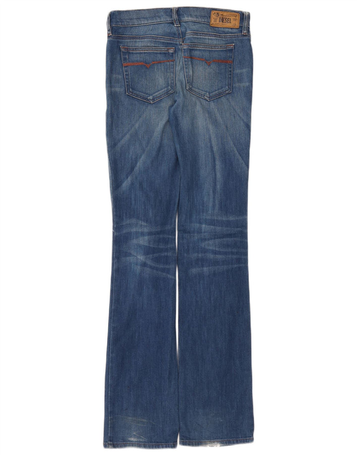 Diesel Womens Bootzee Regular Slim Bootcut Jeans W26 L32 Blue Cotton