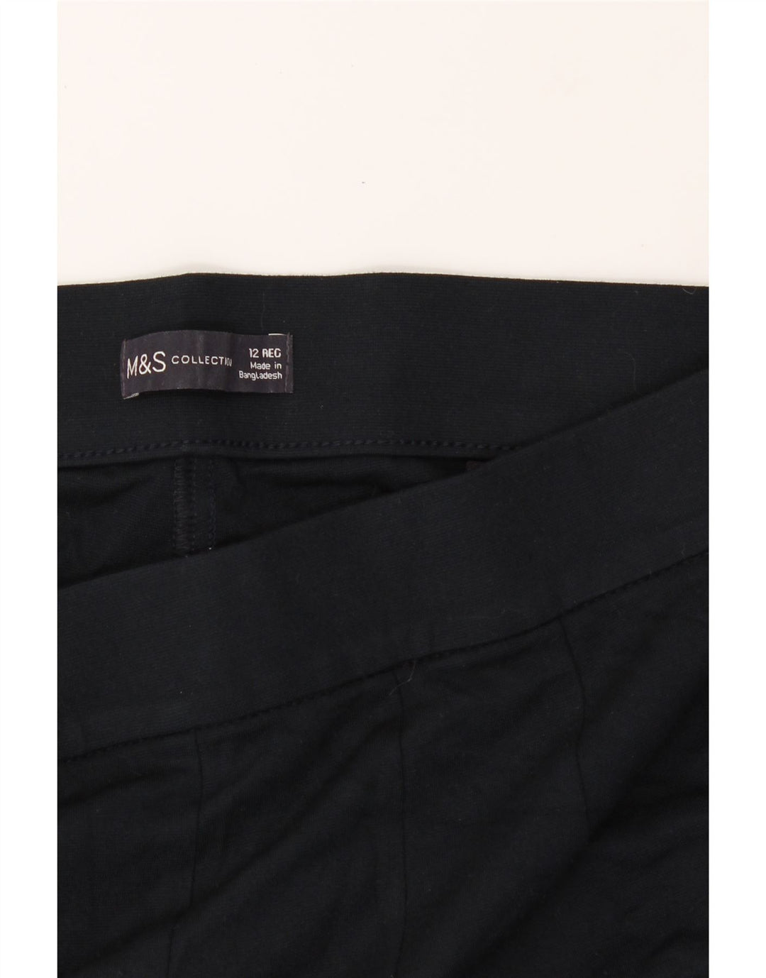 MARKS & SPENCER Womens Tracksuit Trousers UK 12 Medium  Navy Blue Viscose Vintage Marks & Spencer and Second-Hand Marks & Spencer from Messina Hembry 