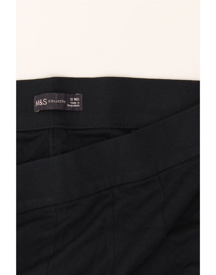 MARKS & SPENCER Womens Tracksuit Trousers UK 12 Medium  Navy Blue Viscose Vintage Marks & Spencer and Second-Hand Marks & Spencer from Messina Hembry 