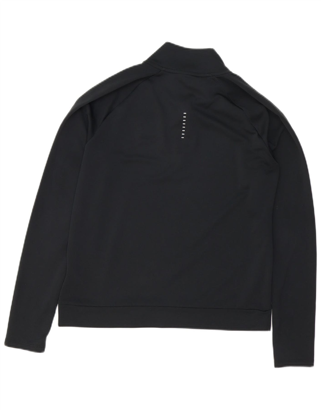 NIKE Womens Dri Fit Zip Neck Pullover Tracksuit Top UK 10 Small Black