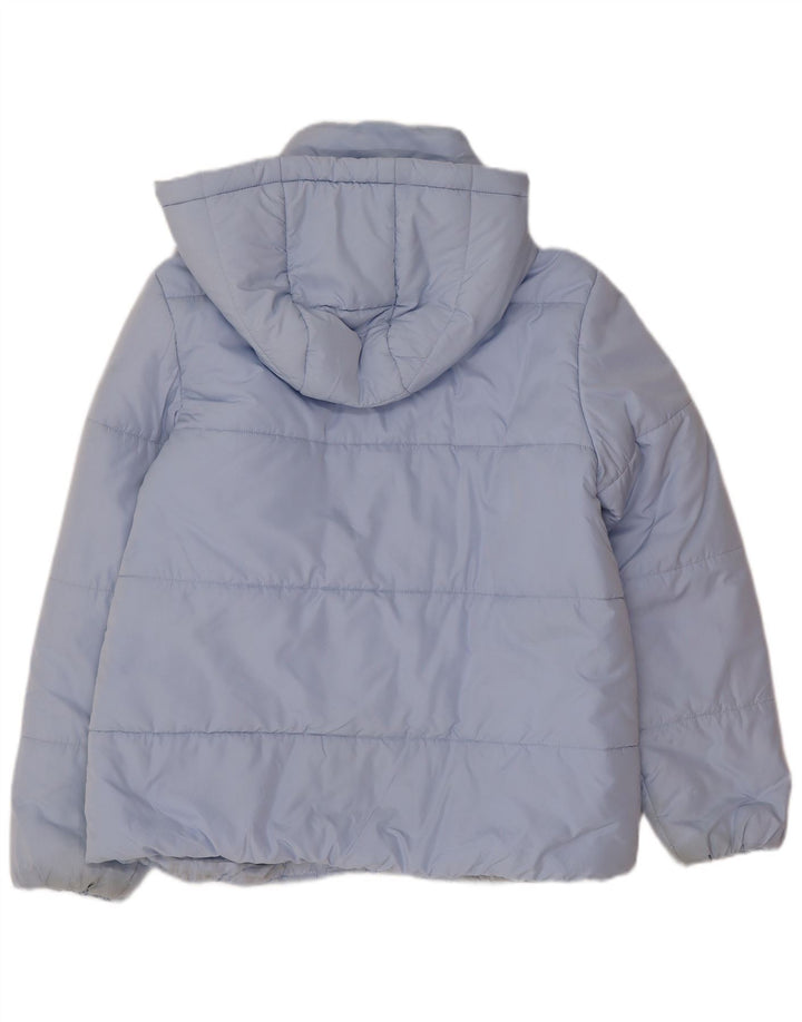 Marks & Spencer Veste matelassée à capuche pour femme UK 14 Large Bleu Polyester