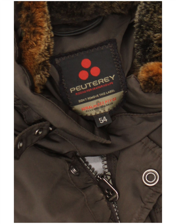 PEUTEREY Polstret herrejakke EU 54 XL Brun polyamid