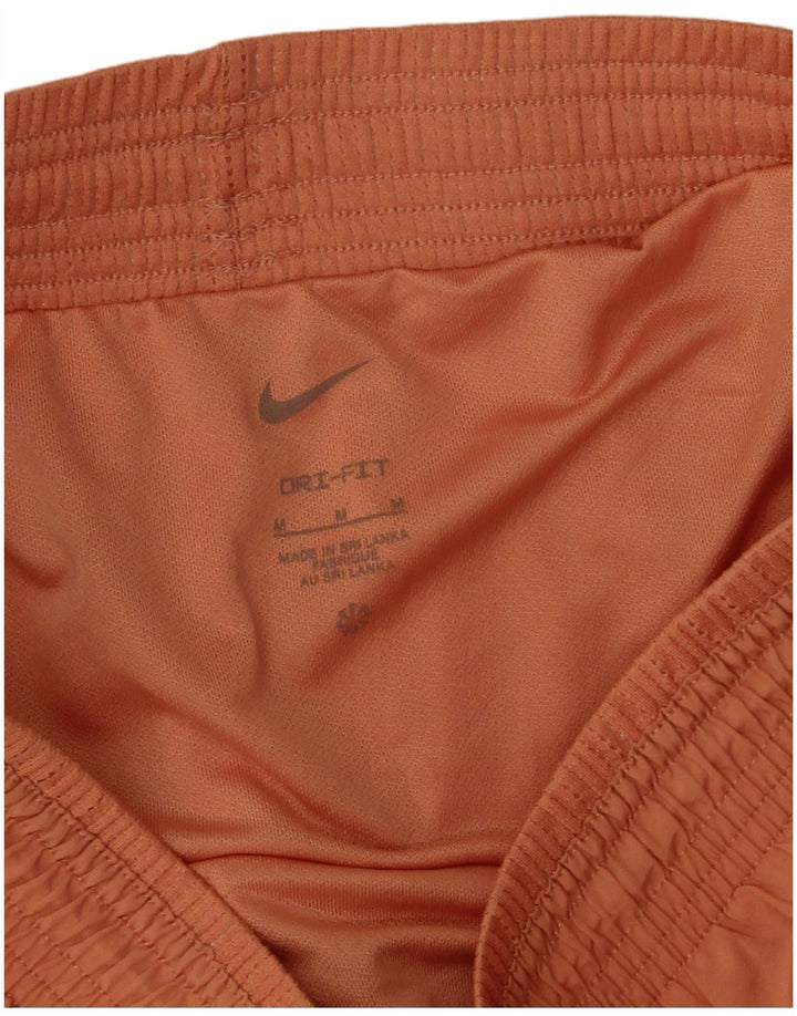 Nike Womens Dri Fit Sport Shorts UK 14 Medium Orange Polyester