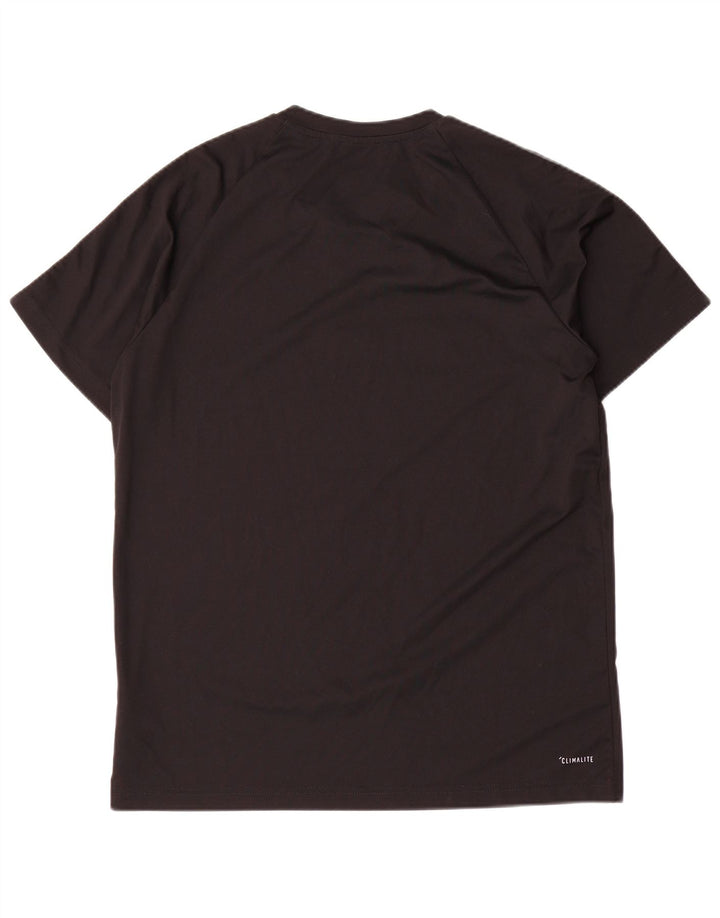 Adidas Mens Climalite T-Shirt Top Large Black Polyester