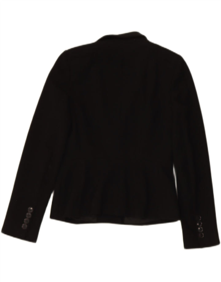HOBBS Womens London 1 Button Blazer Jacket UK 8 Small Black Polyester Vintage Hobbs and Second-Hand Hobbs from Messina Hembry 