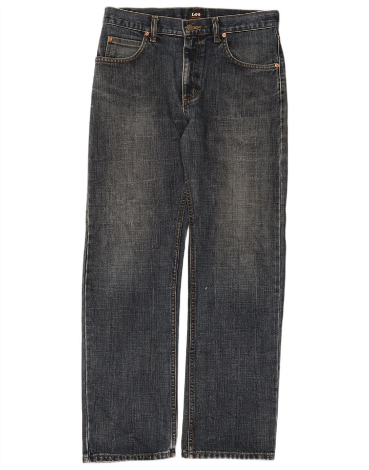 Lee Mens Straight Jeans W31 L31 Blue Cotton