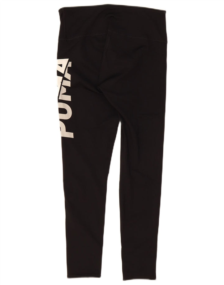 Puma Womens Graphic Leggings UK 10 Small  Black Polyester