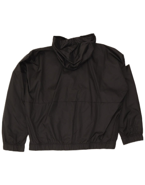 Reebok Womens Oversized Hooded Tracksuit Top Jacket UK 16/18 Large Black