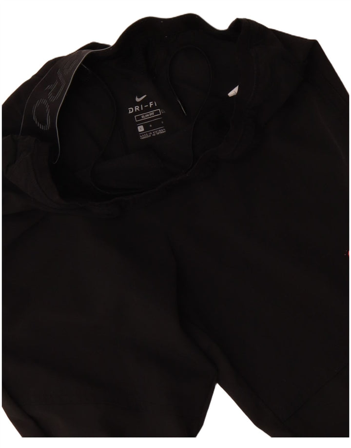 Nike Mens Graphic Tracksuit Trousers Joggers Large Black Polyester