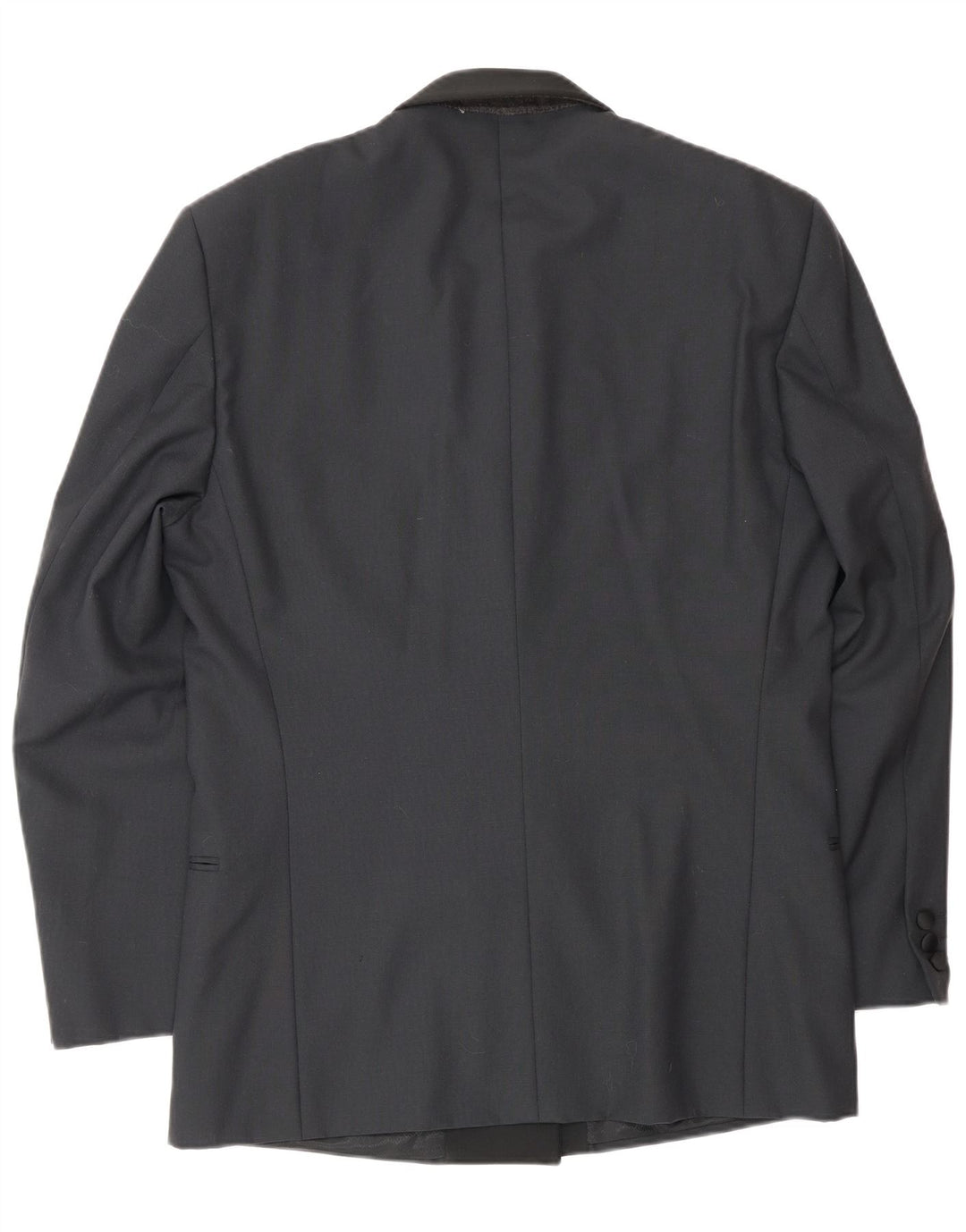 Profilo Mens Double Breasted Blazer Jacket IT 48 Medium Black Virgin Wool