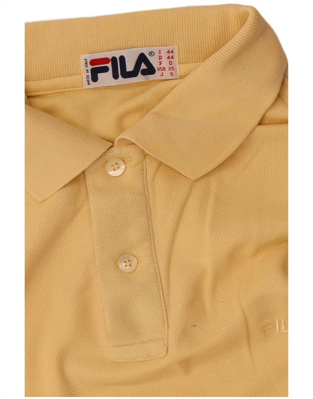 Fila Mens Polo Shirt XS Yellow