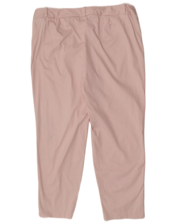 Spodnie damskie Marks & Spencer Slim Capri UK 18 XL W38 L26 Różowa bawełna