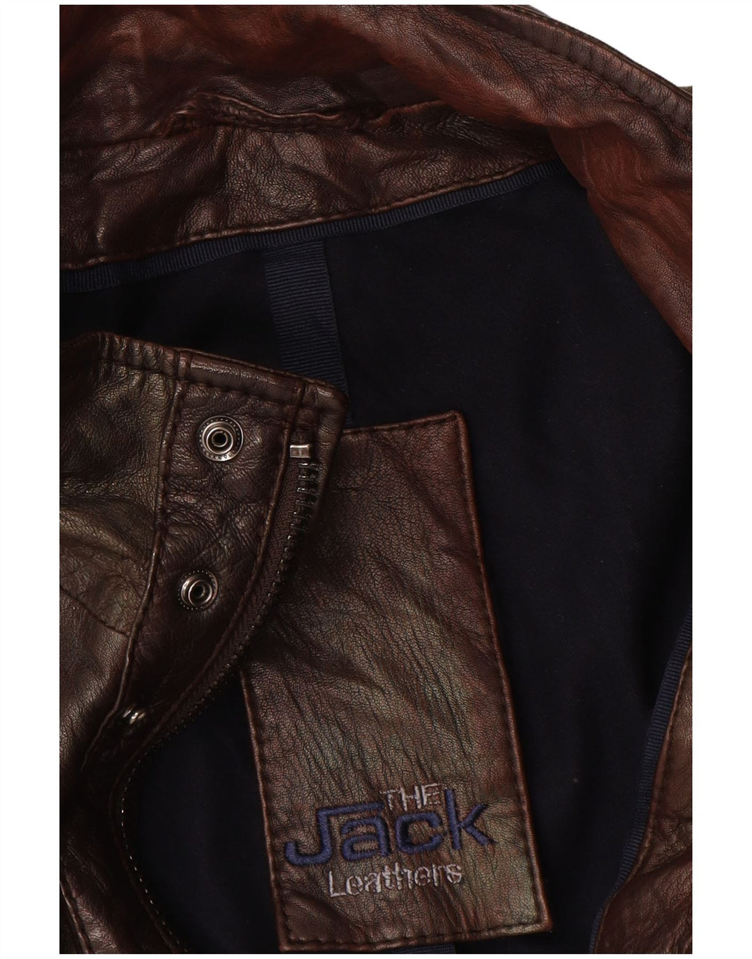 Vintage Mens Leather Jacket IT 54 2XL Brown Leather