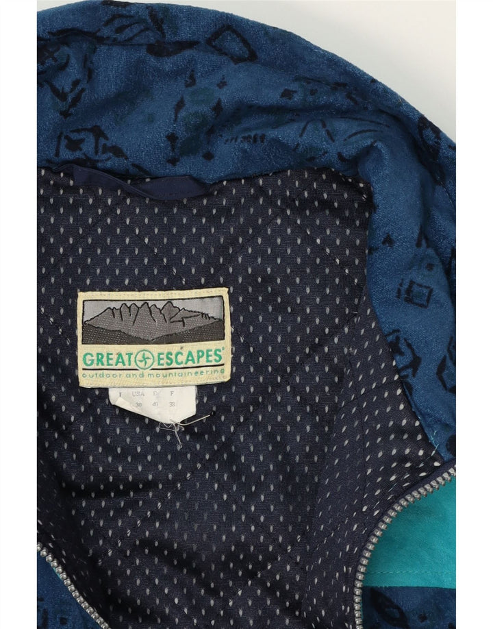 GREAT ESCAPES Mens Tracksuit Top Jacket Size 38 Medium Blue Colourblock Vintage Great Escapes and Second-Hand Great Escapes from Messina Hembry 