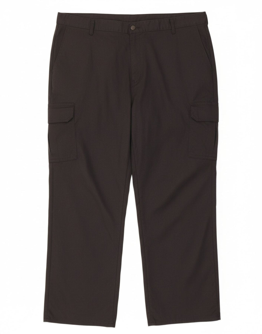 DICKIES Mens Straight Cargo Trousers W42 L30 Black Polyester