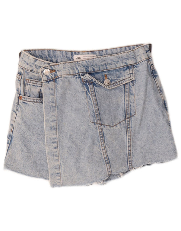Zara Mädchen-Jeansshorts, 13–14 Jahre, W26, blaue Baumwolle