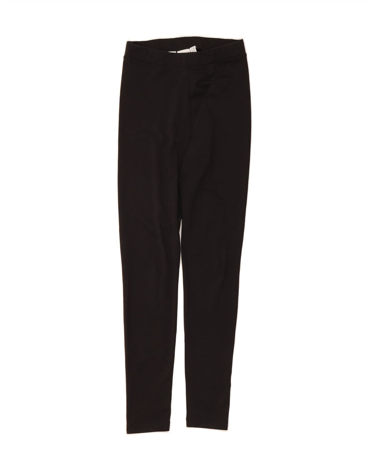 ADIDAS Womens Graphic Leggings UK 10 Small  Black Polyester Vintage Adidas and Second-Hand Adidas from Messina Hembry 