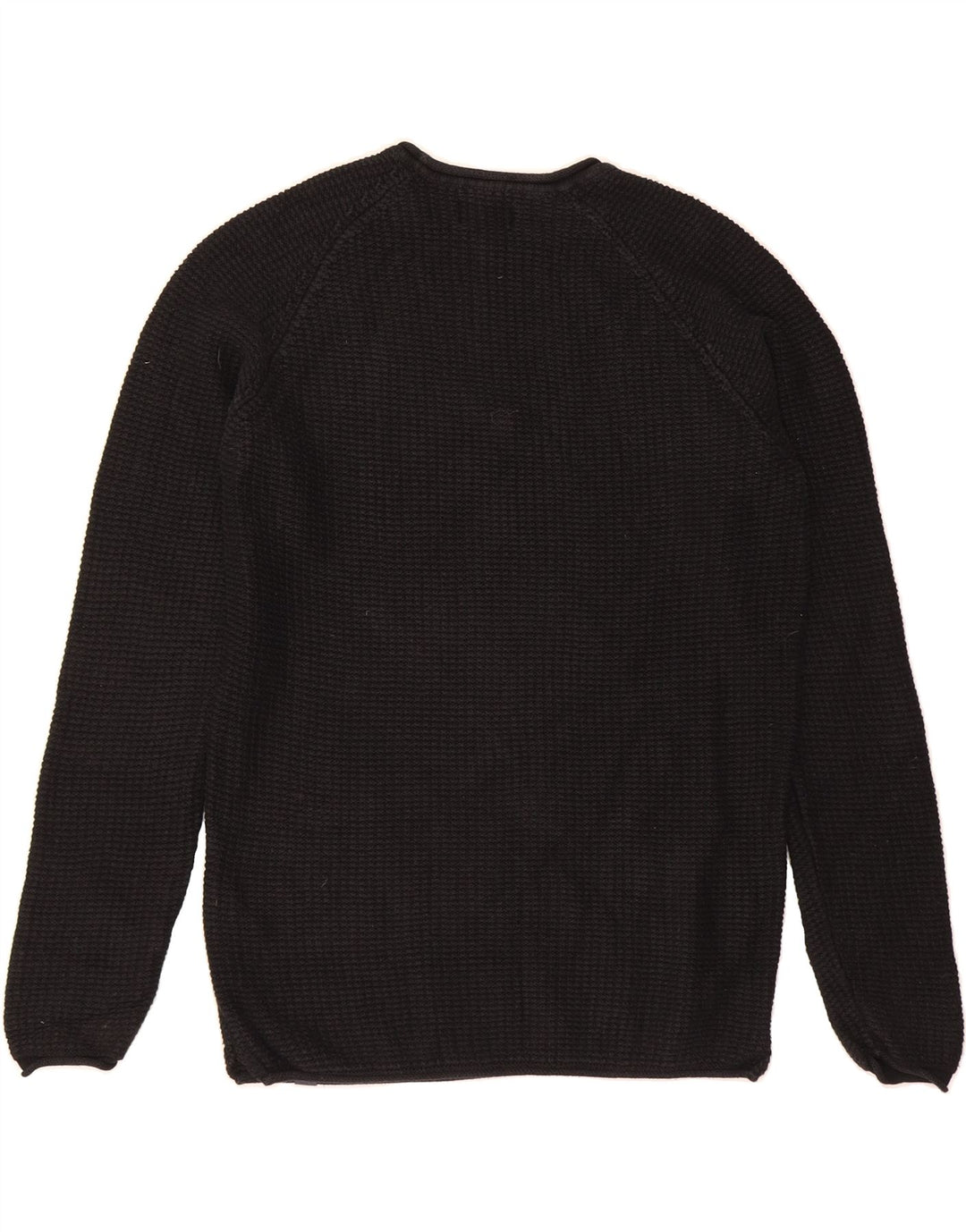 JACK & JONES Mens Crew Neck Jumper Sweater Medium Black Cotton Vintage Jack & Jones and Second-Hand Jack & Jones from Messina Hembry 