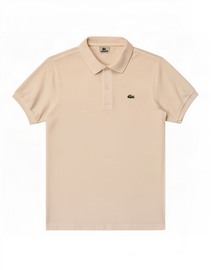 Мужская рубашка-поло Lacoste, размер 4, средний белый хлопок