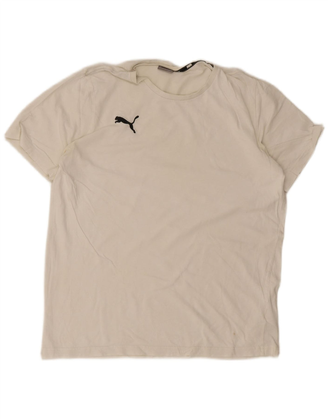 Puma Mens T-Shirt Top Large White Cotton
