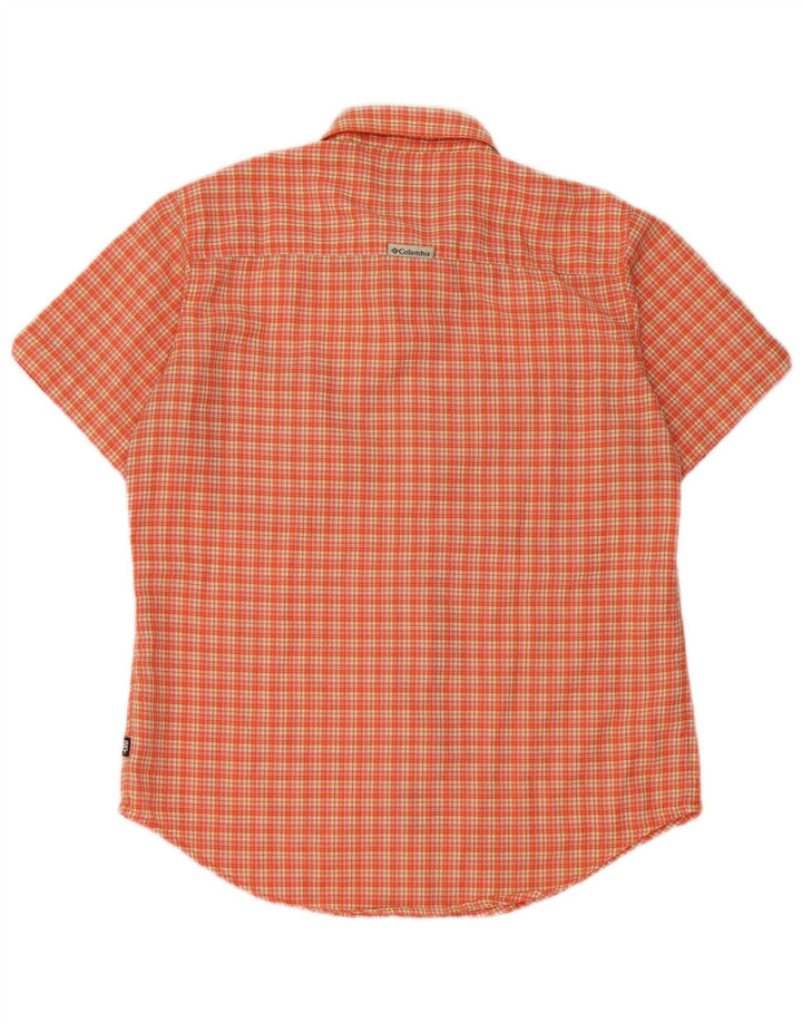 Columbia Camisa De Manga Corta Para Hombre Small Naranja Poliéster