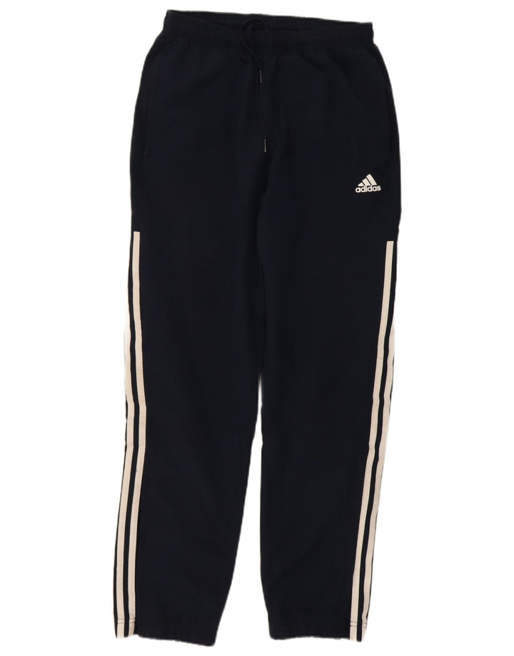 ADIDAS Mens Tracksuit Trousers Small  Navy Blue Polyester
