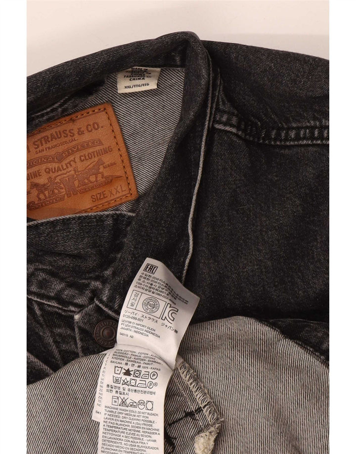 Męska kurtka dżinsowa Levi's UK 44 2XL Czarna bawełniana