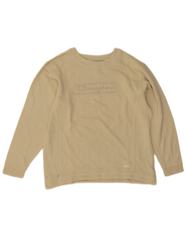 Champion Womens Graphic Oversized Sweatshirt Jumper UK 10 Small Green