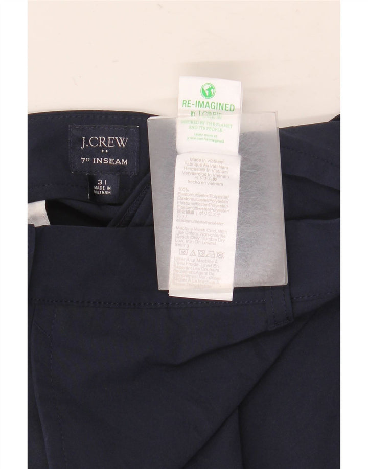 J. Crew Mens Chino Shorts W31 Medium Navy Blue Polyester