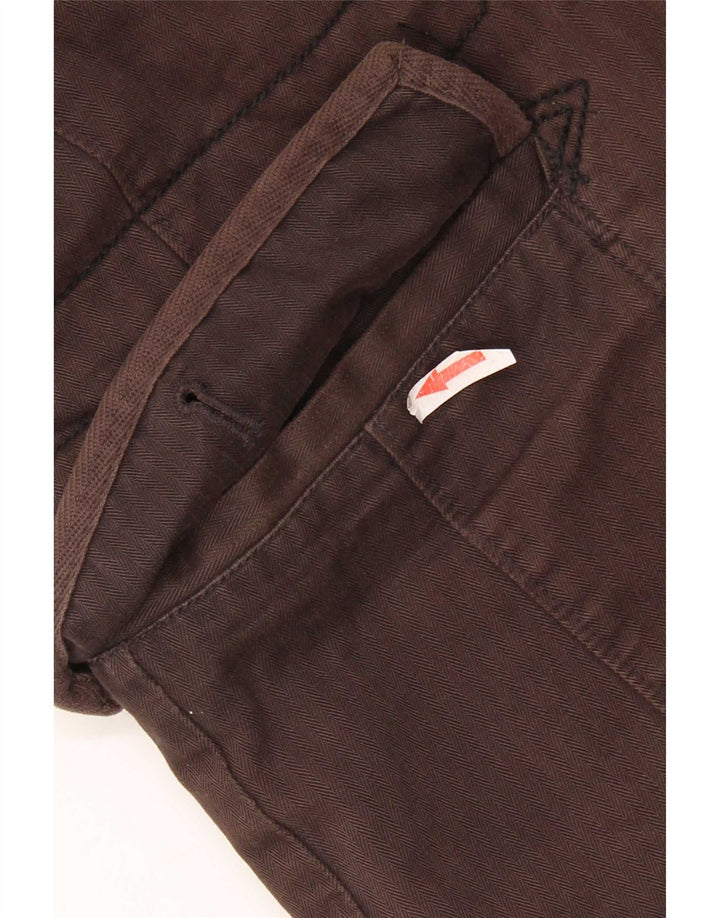 Levi's Womens Windbreaker Jacket UK 10 Small Brown Herringbone