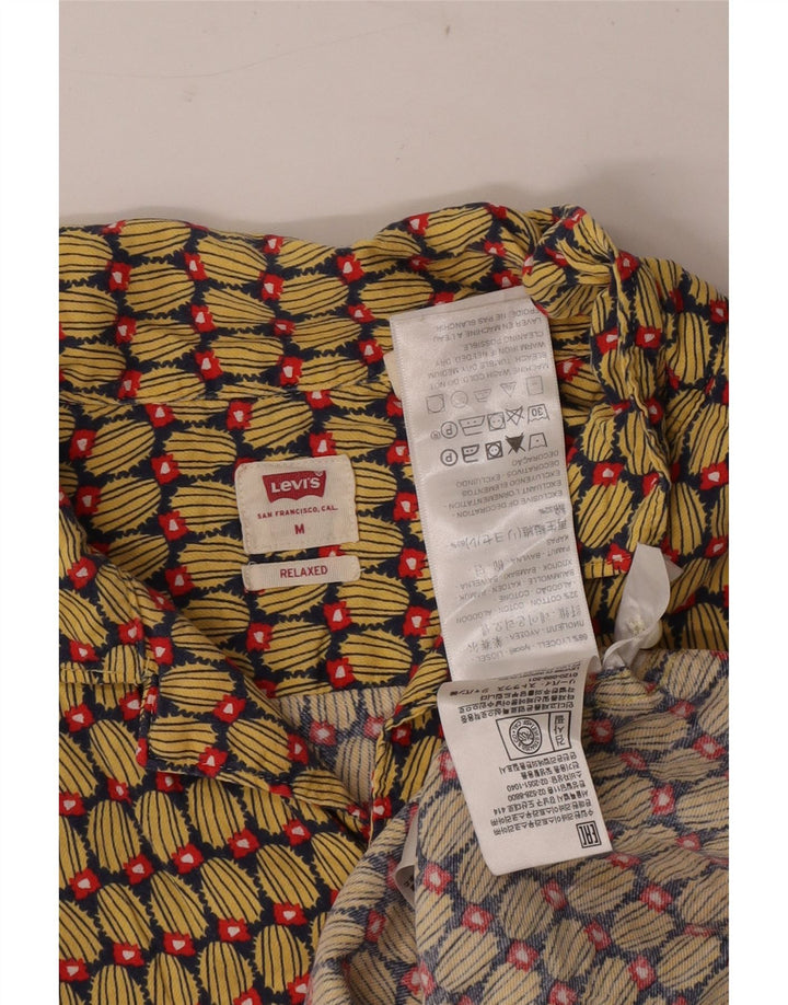 Levi's Camisa De Manga Corta Con Estampado Abstracto De Lyocell Amarillo Medio