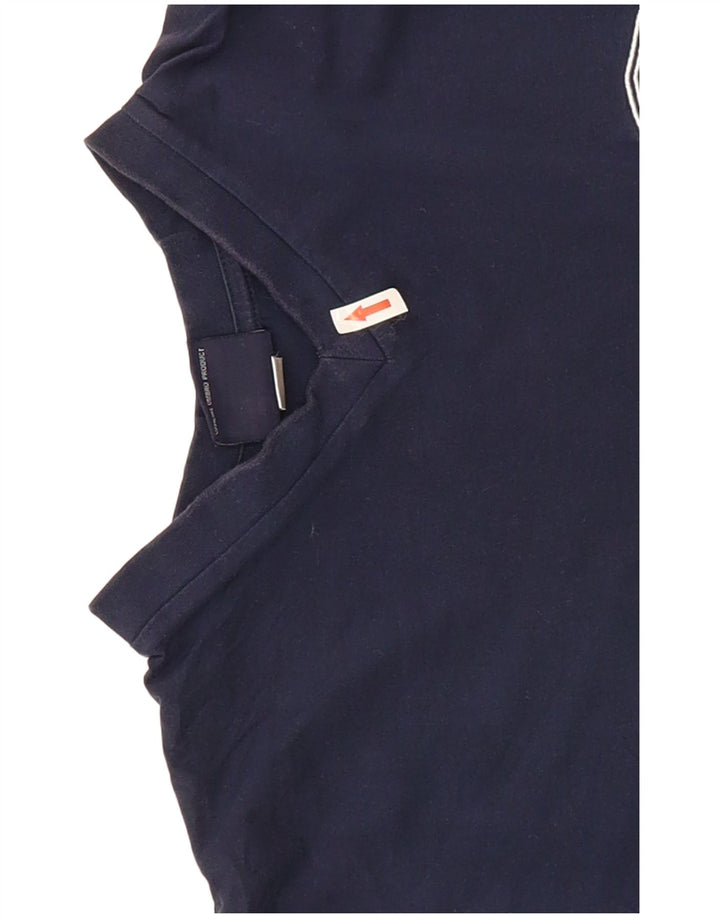 Umbro Herren-T-Shirt-Oberteil aus Baumwolle in mittlerem Marineblau