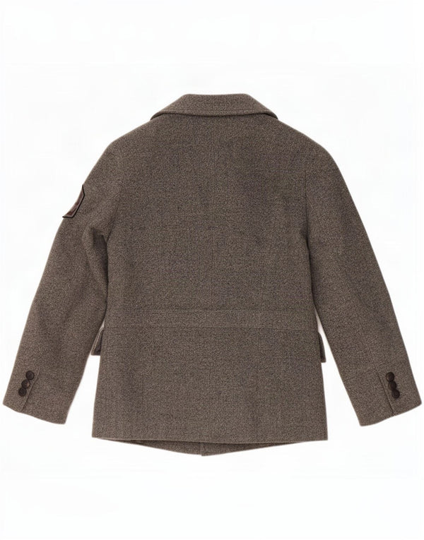 Zara Mens Pea Coat UK 40 Large Grey Wool