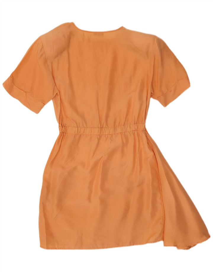 Ballon Dame Asymmetrisk Kjole EU 38 Medium Orange Silke