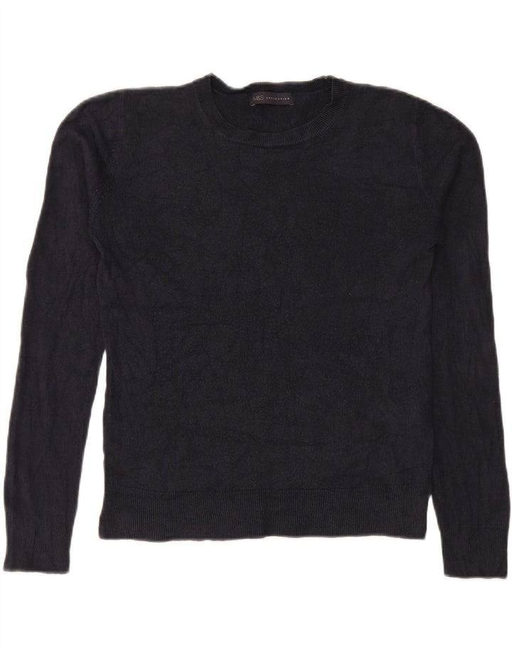 Marks & Spencer Dame sweater med rund hals DK 12 Medium Navy Blue
